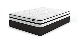 Chime 10 Inch Hybrid California King Mattress in a Box, White, rollover