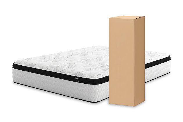 Enjoy endless possibilities for restful sleep with this hybrid innerspring full mattress. Feel the support of a truly traditional coil mattress which contours to your body for a comforting feel. High density foam provides the firmness you love. Gel memory foam provides restorative support for your lower back. Plus, this mattress arrives in a box for quick and easy setup. Simply bring it to your room, remove the plastic wrap, and unroll. Foundation/box spring available, sold separately.Comfort level: ultra plush | .75" high density gel memory foam lumbar support | 1.5" high density super soft quilt foam | 1" upholstery grade comfort support foam | 2 perimeter rows of 9" 13-gauge pocketed coils | Individual power packed wrapped coils | 10-year non-prorated warranty, CertiPur-US certified, adjustable base compatible | Foundation/box spring available, sold separately | State recycling fee may apply | Note: Purchasing mattress and foundation from two different brands may void warranty; check warranty for details | Mattress ships in a box; please allow 48 hours for your mattress to fully expand after opening