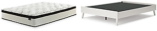 Aprilyn Queen Platform Bed with Mattress, White, large