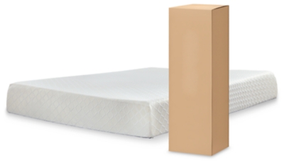 10 Inch Chime Memory Foam Full Mattress in a Box, White, large