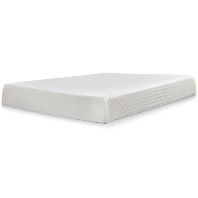 Piperton Full Platform Bed with Chime 10 Inch Firm Memory Foam Mattress in a Box