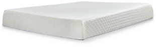 10 Inch Chime Memory Foam Full Mattress in a Box, White, large