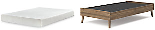 Aprilyn Twin Platform Bed with Mattress, Honey, large