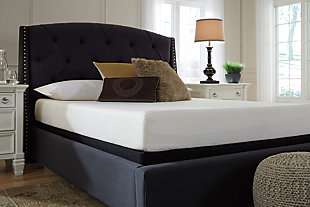 When it comes to your comfort, discover this 8-inch mattress. Its memory foam contours to your body, delivering amazing support, pressure relief and comfort. The memory foam layer is supported by a thick layer of firm support foam. This helps reduce motion transfer so you and your partner can enjoy an undisturbed sleep. This mattress arrives in a box for easy setup. Foundation/box spring available, sold separately.Comfort level:  | Memory foam layer | Thick firm support foam | Stretch knit cover | 10-year non-prorated warranty | Note: Purchasing mattress and foundation from two different brands may void warranty; see warranty for details | Foundation/box spring sold separately | State recycling fee may apply | Mattress ships in a box; please allow 48 hours for your mattress to y expand after opening