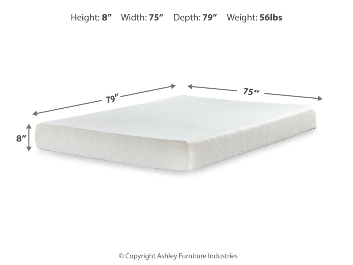 Chime 8 Inch Medium Memory Foam King Mattress | Ashley