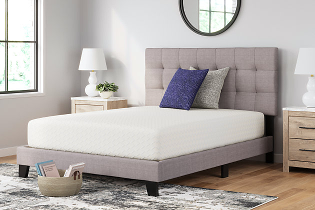 When it comes to your comfort, discover the Chime 12-inch full mattress. Its thick layer of memory foam contours to your body, delivering amazing support, pressure relief and comfort. The memory foam layer is supported by a super thick layer of firm support foam. This helps reduce motion transfer so you and your partner can enjoy an undisturbed sleep. This mattress arrives in a box for easy setup. Foundation/box spring available, sold separately.Comfort level: ultra plush | Thick memory foam layer | Super thick firm support foam | Stretch knit cover | Note: Purchasing mattress and foundation from two different brands may void warranty; see warranty for details | 10-year non-prorated warranty | Foundation/box spring sold separately | Mattress ships in a box; please allow 48 hours for your mattress to fully expand after opening | State recycling fee may apply