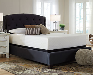 When it comes to your comfort, discover the Chime 12-inch queen mattress. Its thick layer of memory foam contours to your body, delivering amazing support, pressure relief and comfort. The memory foam layer is supported by a super thick layer of firm support foam. This helps reduce motion transfer so you and your partner can enjoy an undisturbed sleep. This mattress arrives in a box for easy setup. Foundation/box spring available, sold separately.Comfort level: ultra plush | Thick memory foam layer | Super thick firm support foam | Stretch knit cover | Note: Purchasing mattress and foundation from two different brands may void warranty; see warranty for details | 10-year non-prorated warranty | Foundation/box spring sold separately | Mattress ships in a box; please allow 48 hours for your mattress to fully expand after opening | State recycling fee may apply