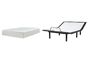 Chime 12 Inch Memory Foam Mattress with Adjustable Base, , large