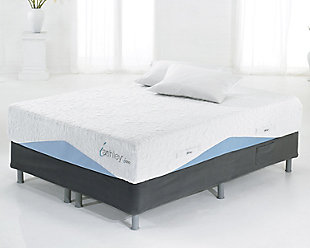 12 Inch Chime Elite King Adjustable Base with Mattress, Gray, rollover