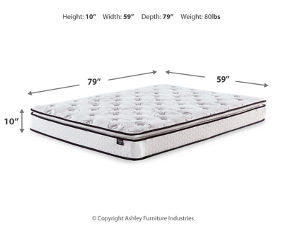 10 Inch Bonnell PT Full Mattress, White, large