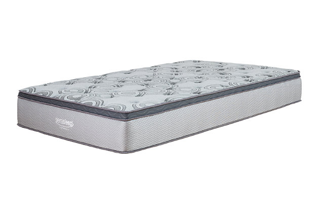 For you, comfort, support, quality and price are all top of mind. Rest easy. The Augusta Euro top twin mattress blends high performance with low-maintenance features for a masterfully crafted mattress made to stand the test of time and offer great, overall support. At the core of this mattress: a 638 15-gauge pocketed coil system that’s topped by layer upon layer of feel-good comfort, including high-density foam, firm support foam, firm quilt foam and gel memory lumbar support foam for a cooler night’s sleep. And for added protection: a luxury nano stain-resistant/waterproof cover and bed bug/dust mite/allergen barrier for peace of mind.Comfort level: Euro top | 12” profile | 1.5" firm convoluted quilt foam | 2" firm support foam | 0.5" gel memory lumbar support foam | 1.5” firm convoluted quilt foam | 1” high-density foam encasement | 0.75” high-density base support foam | 638 15-gauge pocketed coil system; 13 gauge border coils | Bed bug encasement; 300 g luxury nano stain treated stretch cover | Concealed micro-teeth zipper with patented zip tie closure | Mattress conveniently arrives in a box (compressed, rolled and plastic wrapped); please allow at least 48 hours for full expansion | State recycling fee may apply; 10-year warranty
