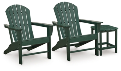 Sundown Treasure 2 Adirondack Chairs with End table, Green, large