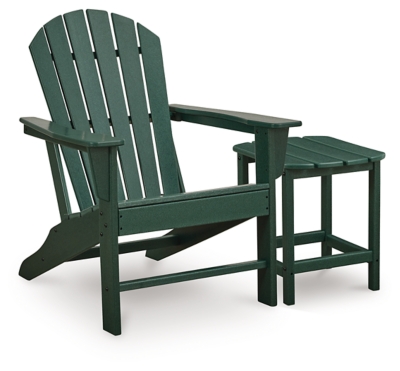 Sundown Treasure Adirondack Chair with End table, Green, large