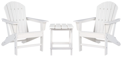 Sundown Treasure 2 Outdoor Chairs with End Table, White