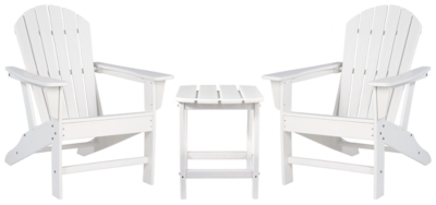 Sundown Treasure 2 Outdoor Chairs with End Table, White, large