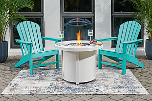 Sundown Treasure Fire Pit Table and 2 Chairs, Turquoise, rollover