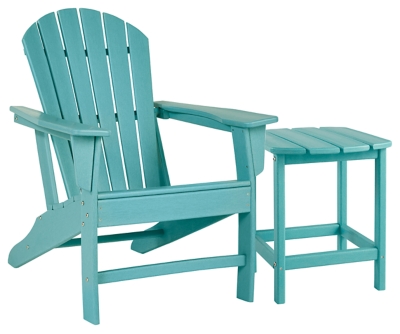 Sundown Treasure Outdoor Chair with End Table, Turquoise, large