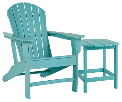 Sundown Treasure Outdoor Chair with End Table, Turquoise