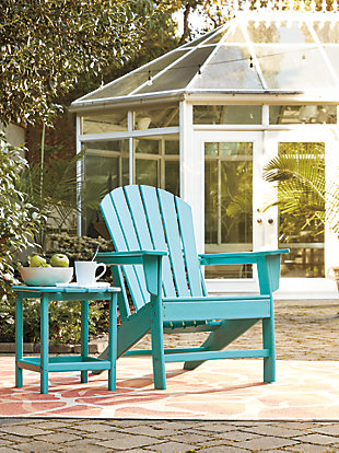 Sundown Treasure Outdoor Chair with End Table, Turquoise, rollover
