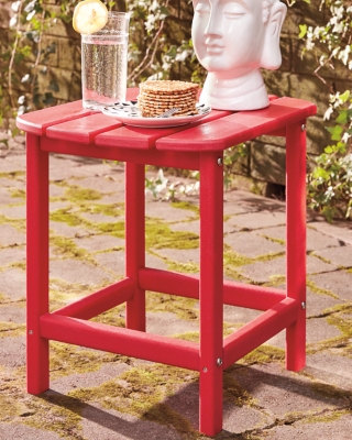 Sundown Treasure End Table, Red, large