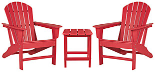 Sundown Treasure 2 Outdoor Chairs with End Table, Red, large