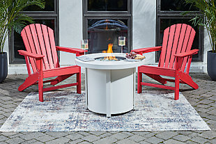 Sundown Treasure Fire Pit Table and 2 Chairs, Red, rollover