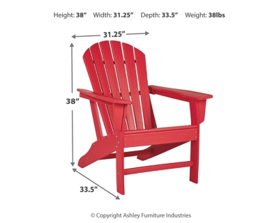 Sundown Treasure Adirondack Chair, Red, large