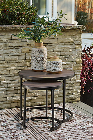 Ayla Outdoor Nesting End Tables (Set of 2), , rollover