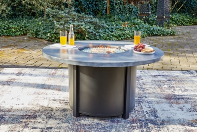 Coulee Mills Fire Pit Table, Gray/Black