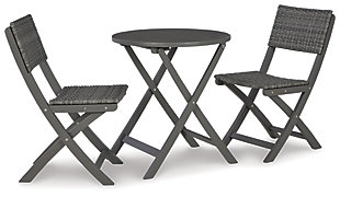Safari Peak Outdoor Table and Chairs (Set of 3), Gray, large