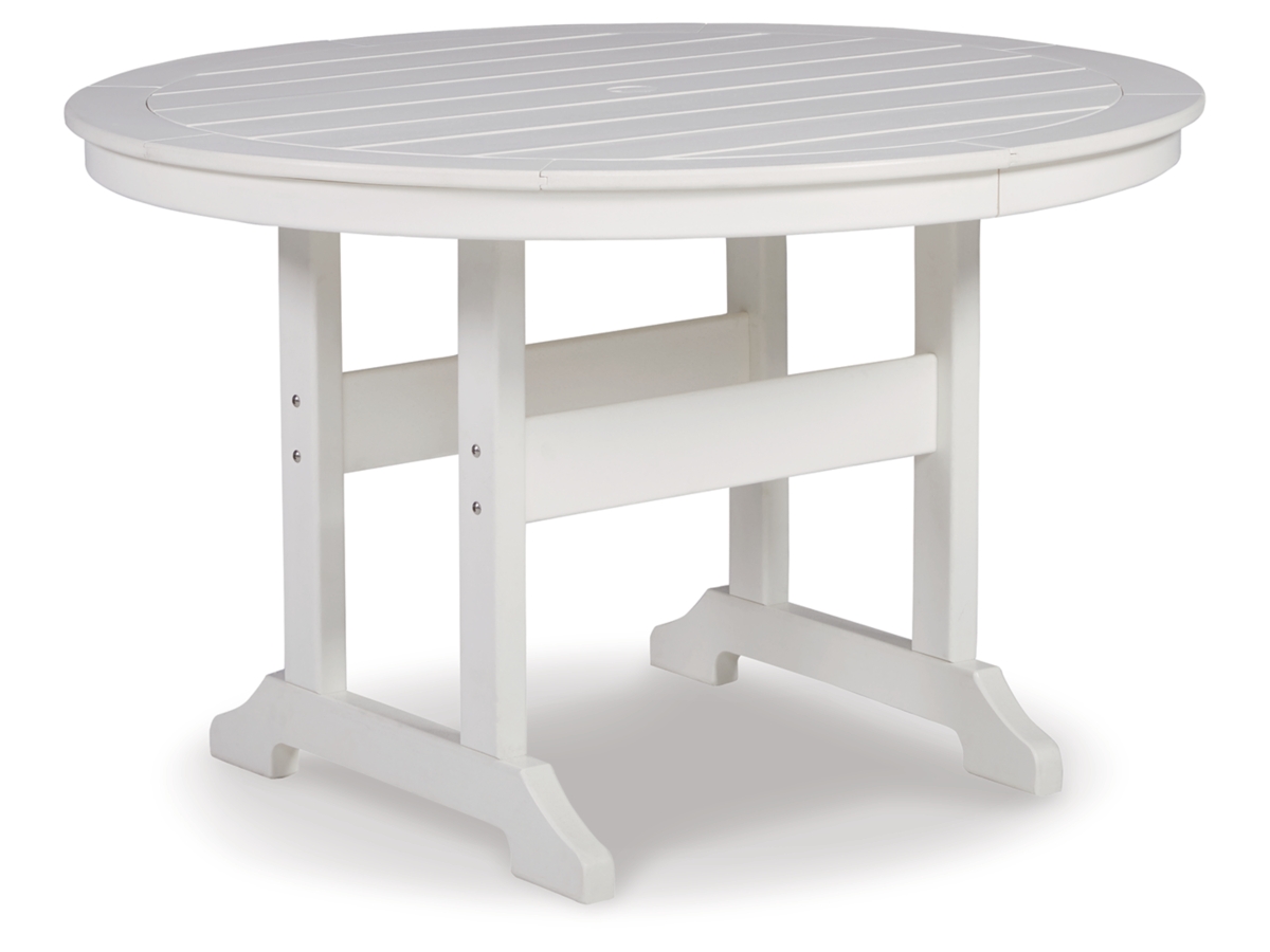 Crescent Luxe Outdoor Round Dining Table - White