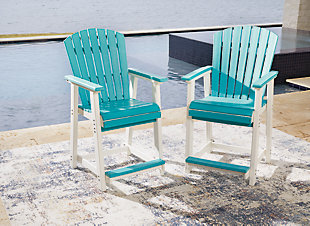 Eisely Outdoor Counter Height Bar Stool (Set of 2), , rollover