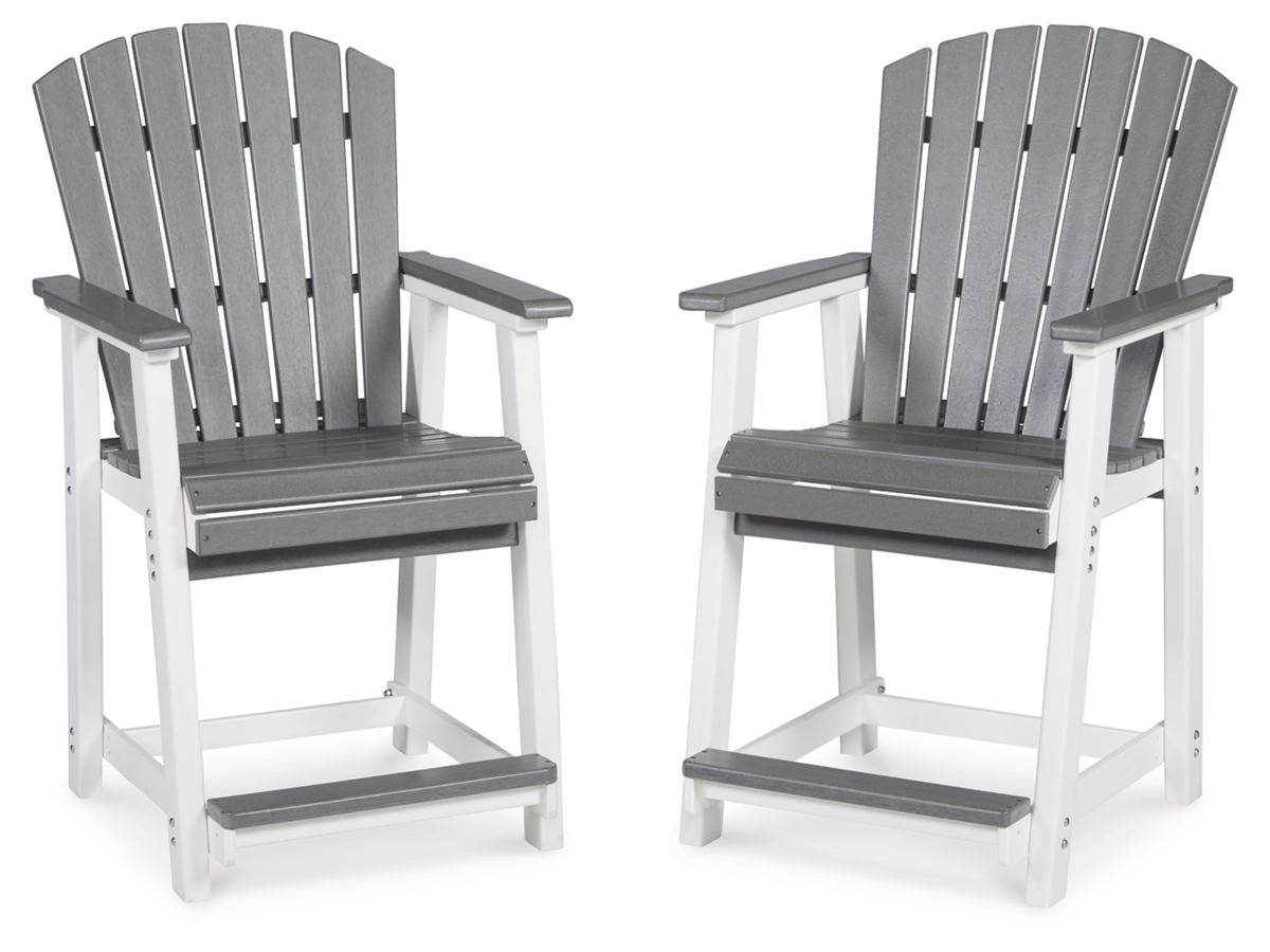Transville 5 Piece Outdoor Bar Set - Gray/White Transville 5 Piece Outdoor Bar Set - Gray/White