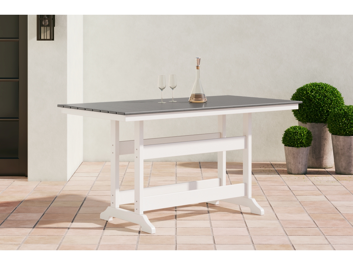 Transville Outdoor Counter Height Dining Table - Gray/White Transville Outdoor Counter Height Dining Table - Gray/White