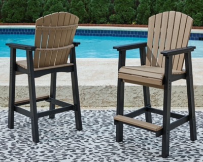 P211-130 Fairen Trail Outdoor Barstool (Set of 2) , Black/ sku P211-130