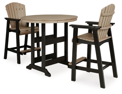 Fairen Trail Outdoor Bar Table and 2 Barstools, , large