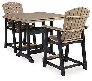 Fairen Trail Outdoor Counter Height Dining Table and 2 Barstools, , large