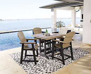 Fairen Trail Outdoor Counter Height Dining Table and 4 Barstools, , rollover