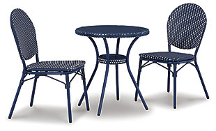 Odyssey Blue Outdoor Table and Chairs (Set of 3), , large