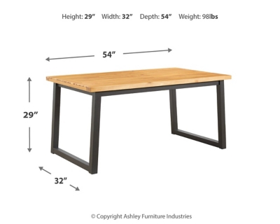 Town Wood Outdoor Dining Table Set (Set of 3), , large