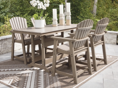 Sandy Dune Outdoor Counter Height Dining Table and 4 Barstools, , rollover