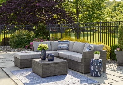 P297-070 Petal Road 4-Piece Outdoor Sectional Set, Gray sku P297-070