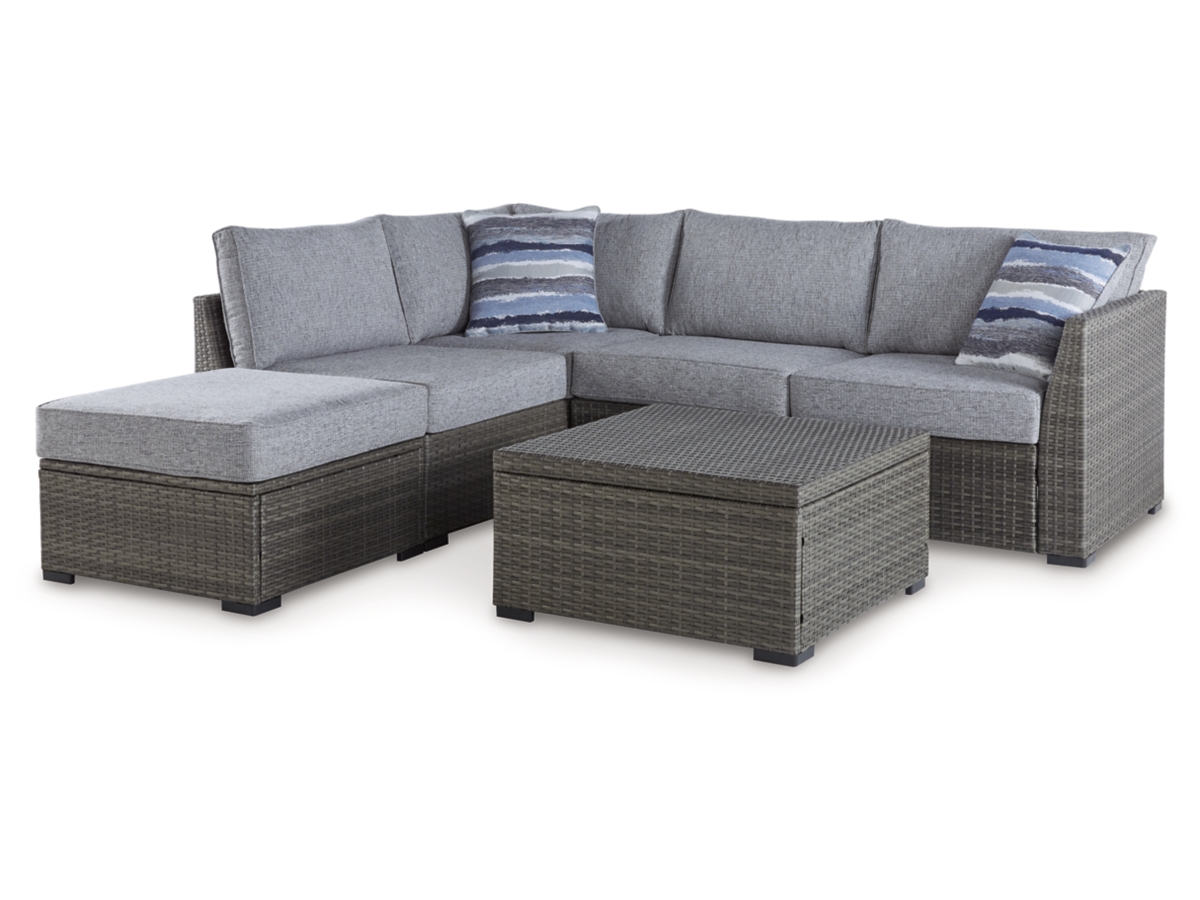 Petal Road Outdoor Sectional with Ottoman and Coffee Table - Gray Petal Road Outdoor Sectional with Ottoman and Coffee Table - Gray