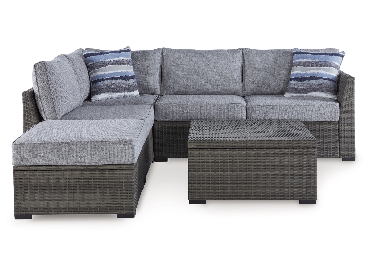 Petal Road Outdoor Sectional with Ottoman and Coffee Table - Gray Petal Road Outdoor Sectional with Ottoman and Coffee Table - Gray