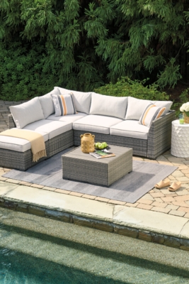 Cherry Point 4 Piece Outdoor Sectional Set Ashley Furniture