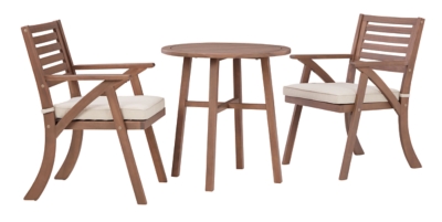 Vallerie Outdoor Chairs with Table Set (Set of 3)