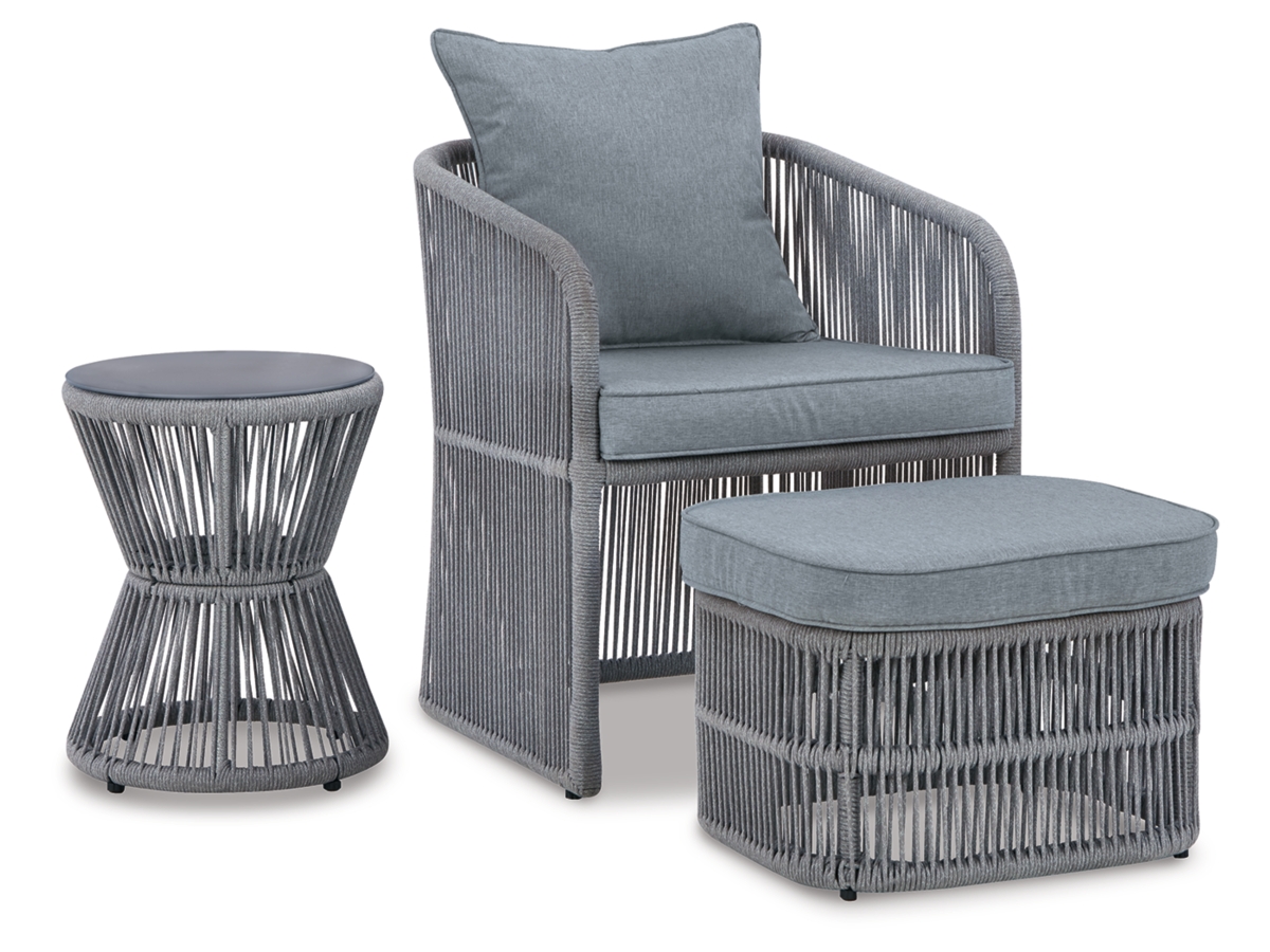 Coast Island Outdoor Chair with Ottoman and Side Table | Ashley