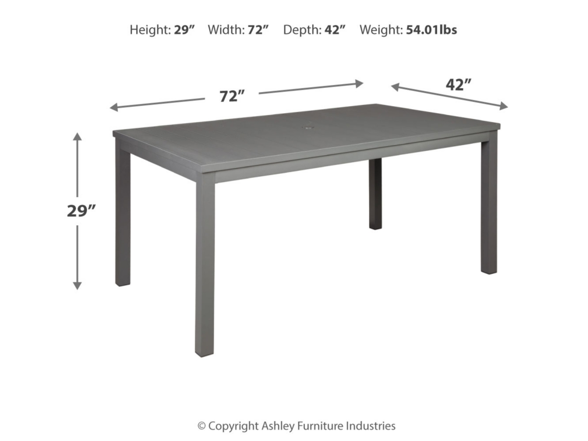 Okada Outdoor Dining Table with Umbrella Option Ashley