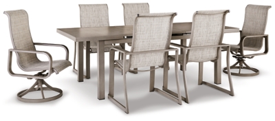 Beach Front Outdoor Dining Table and 6 Chairs, , large