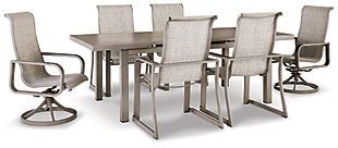 Beach Front Outdoor Dining Table and 6 Chairs, , large